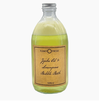 Glass bottle bubble bath & oil