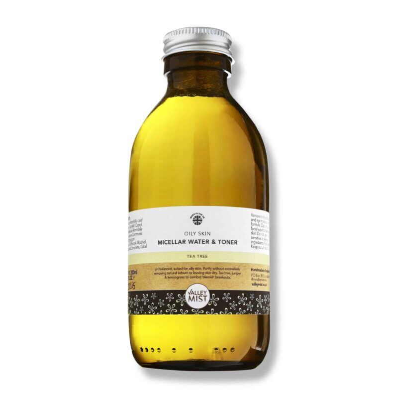 200ml 3 in 1 Oily Skin Micellar Water & Toner. natural toner and micellar water for oily skin with tea tree