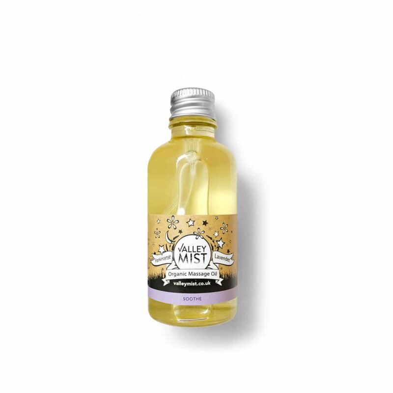 organic massage oil for babies with soothing frankincense and lavender