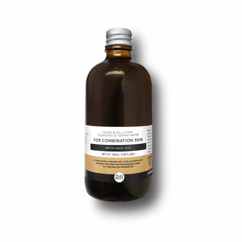 Valley Mist Witch hazel kick micellar cleansing water and toner for men and combination skin.